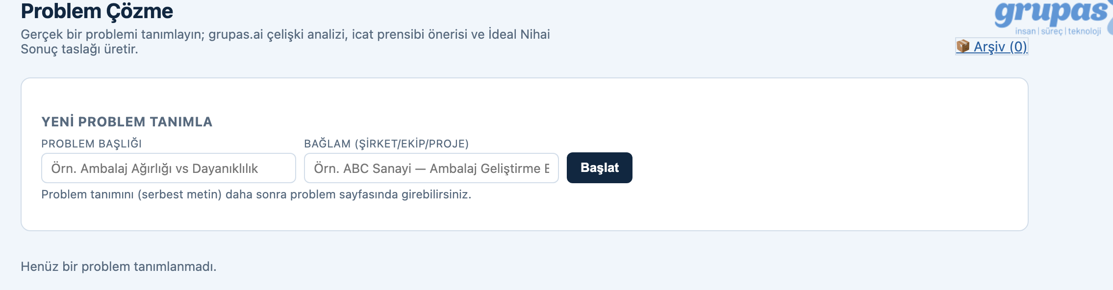 TRIZ — Problemi tanımlayın